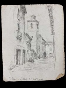 DIBUJO. JULIAN DEL POZO LA ORDEN. LAPIZ SOBRE PAPEL. ESPAÑA. SIGLO XIX